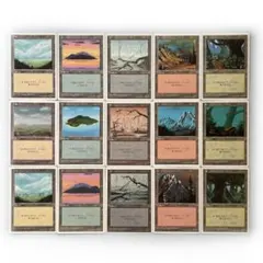 4ED 基本土地 日本語白枠15種15枚 第4版 基本地形 コンプリート 旧枠