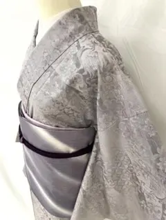 美品　正絹袷　本場白大島紬(証紙付)単品
