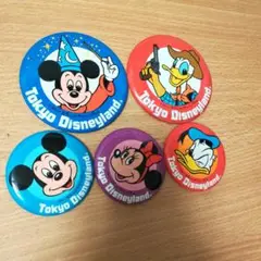 昭和レトロ　東京ディズニーランド　缶バッジ
