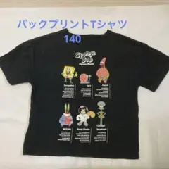 スポンジボブ キャラクタープリント Tシャツ ブラックのサムネイル