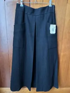 『Ａｇａ♪』黒いボックスプリーツロングスカート9号