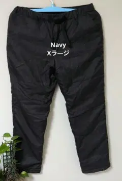 メンズ暖かい裏フリースパンツ　ブラック　2L大きいサイズ