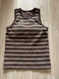 mysa closet タンクトップ ブラウン ボーダー