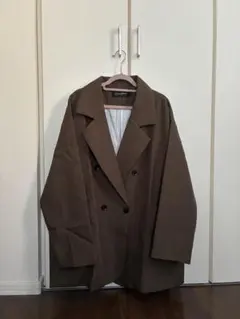 ダブルブレストジャケット ブラウン