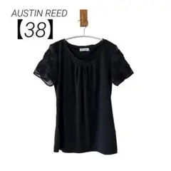 0202 オースチンリードAUSTIN REED半袖トップス黒薔薇シンプル可愛いのサムネイル
