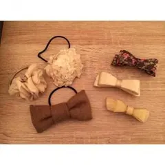 ヘアゴム類6点セット バレッタ リボン flower