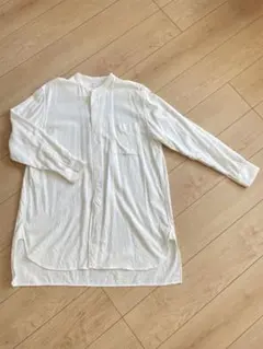 無印良品 ネル素材 スタンドカラー プルオーバーブラウス XXS-XS