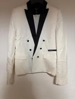 MANGO Suit テーラードジャケット ホワイト ブラックのサムネイル