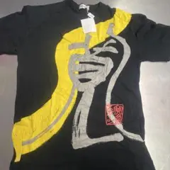 KANSAI SPORTS 漢字グラフィックTシャツ 黒/黄色