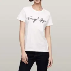 【TOMMY HILFIGER】半袖 Tシャツ ロゴ ホワイト