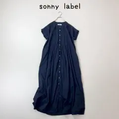 sonny label ピンタック　ギャザー　ワンピース　ネイビーのサムネイル