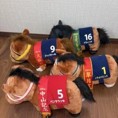 競走馬ぬいぐるみ 4体ナミュール、ジャックドール、ソールオリエンス、パンサラッサ