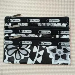 レスポートサック/ハワイ限定柄3zipポーチ