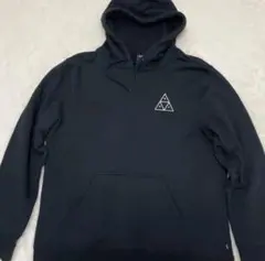 HUF ブラック フード付きパーカー Lサイズ