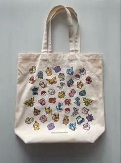 ポケモン ☆ トートバッグ　ステッカーデザイン　総柄　B-SIDE LABEL