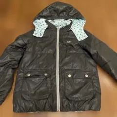 BeBe リバーシブル　ダウンコート 取り外し可能フード140㎝