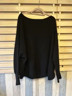 noble ファインウールドルマンプルオーバー　ブラック