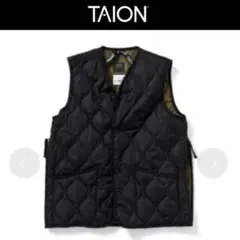 TAION ミリタリー Vネックボタン ダウンベスト