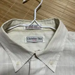 Christian Dior アイボリー ストライプ ワイシャツ
