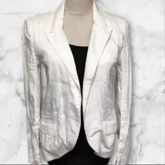 【希少】セオリー　コットンリネン　テーラードジャケット　アイボリー
