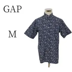 ★美品 GAP ギャップ ネイビー 柄物 シャツ M