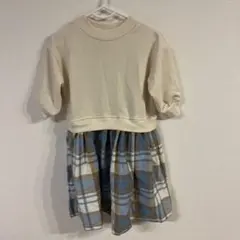 新品　ペアマノン　ワンピース　裏毛　冬　90 ドッキング