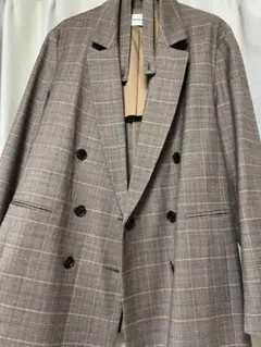 〖 FRAY I.D 〗 チェック柄ダブルテーラードジャケット