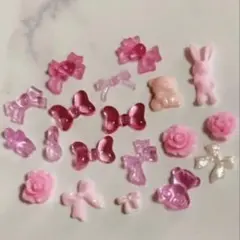 ピンク　ミニー風　ネイルパーツセット❤️