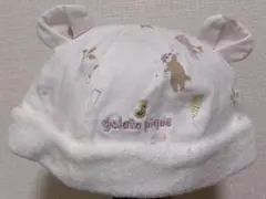gelato pique 耳付きベビー帽子 ピンク