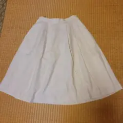 ホワイト スカート 膝丈