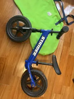 STRIDER Sport Balance Bike, Blue, with Storage Bag