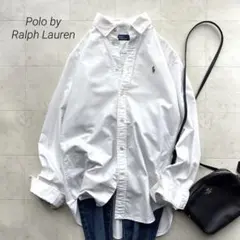 美品 ポロラルフローレン 現行タグ オックスフォード コット長袖シャツ 羽織り