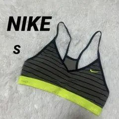 NIKE ナイキ スポーツブラ カーキ ボーダー S ドライフィット レディースのサムネイル