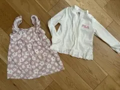 95cm ミッフィー水着　FILAラッシュガード