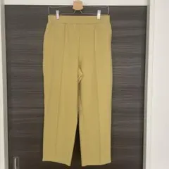 ドゥクラッセ　イエローストレートパンツ ゴムウエスト　スラックス