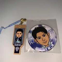 山下健二郎 2点 缶バッチ 羽子板