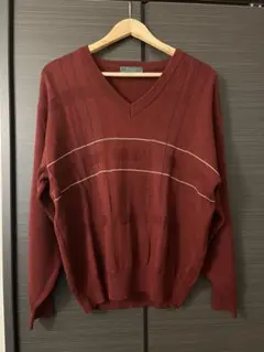 ARNOLD PALMER ワインレッド Vネックセーター