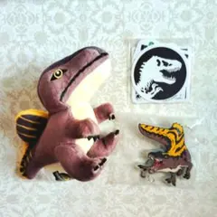 ジュラシックワールド スピノサウルス マスコット 2点セット