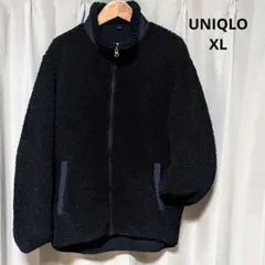 廃盤　人気　ユニクロ　ボアフリースジャケット　ブラック 黒　XL 防風