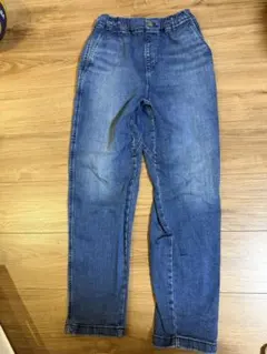 UNIQLO デニムブルー ストレートパンツ 160