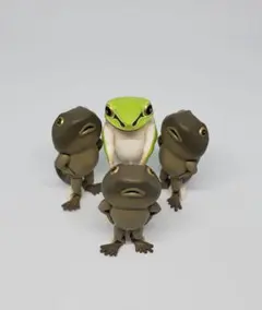 整列アマガエル 先頭 前ならえ 4個 セット アマガエル フィギュア