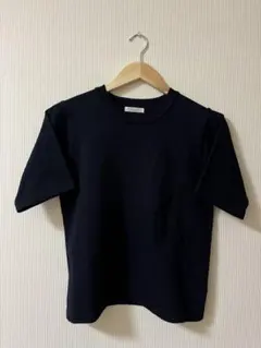 Te chichiネイビー 半袖サマーポロニット