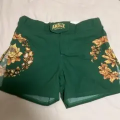 AMNJX 花柄 グリーン ショートパンツ M