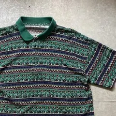 【希少90s ユーロ古着】MARCELCLAIR 総柄ポロ ボックスシルエットのサムネイル