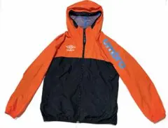 umbro アンブロ ウィンドブレーカー M オレンジ×ネイビー 美品のサムネイル