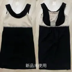 【新品未使用】グレースコンチネンタル バイカラー ビジュー装飾ワンピース