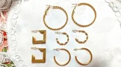 サークル フープ ツイスト ピアス 新品未使用