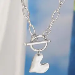 ハートネックレス シルバーアクセサリー チョーカー アクセサリー