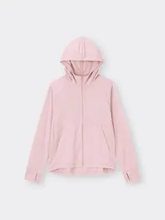 GU ACTIVE UVカットドライフルジップパーカ ピンクのサムネイル