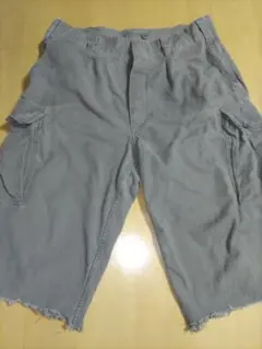 薄い緑色 カーゴパンツ 裾切りっぱなし・ミリタリー・軍服・1989年製ビンテージ